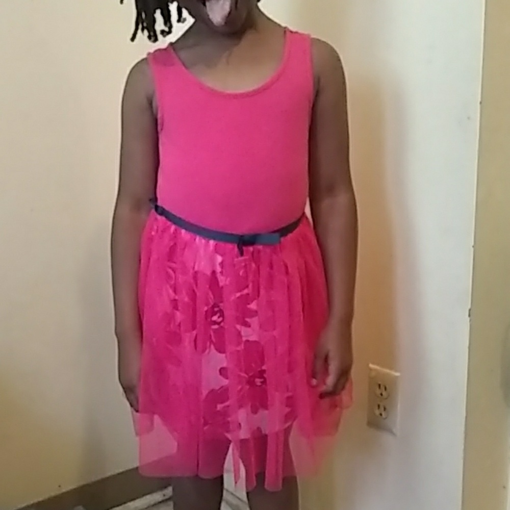 🔥🔥 Sleeveless pink tutu dress